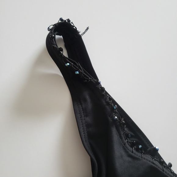 Roxanne Collection Black Beaded Bathing Suit 34C - Picture 7 of 8